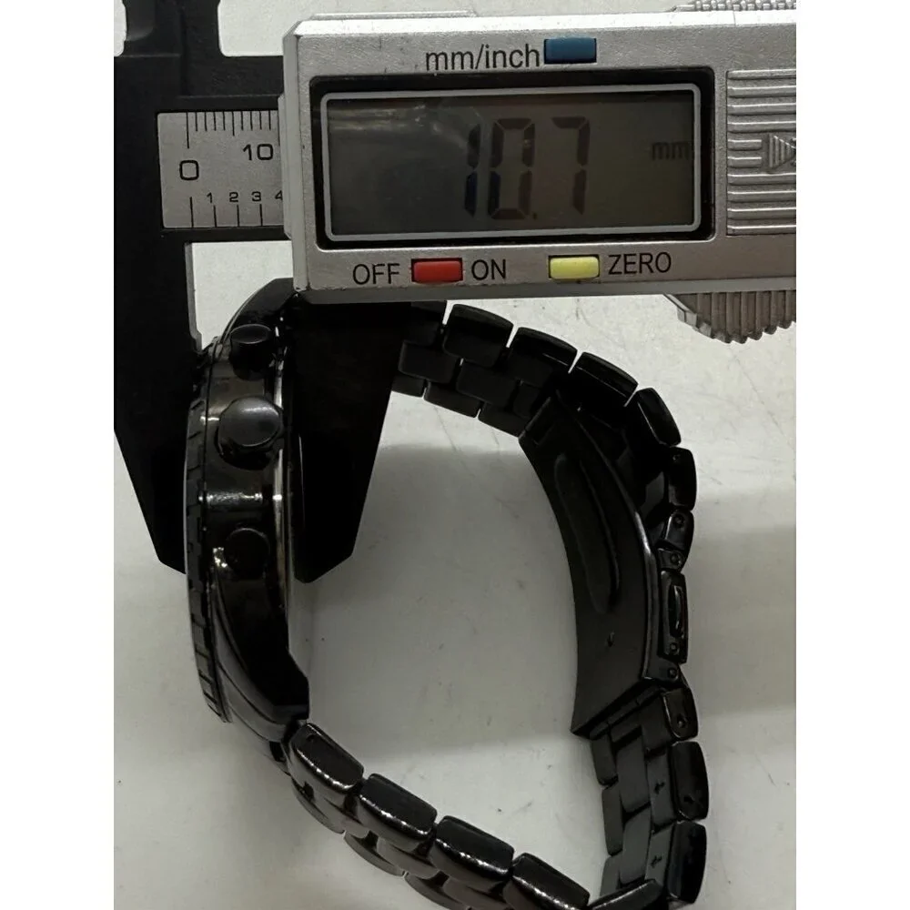Caravelle New York by Bulova 45B122 Chronograph Quartz Men Watch Black Stainless